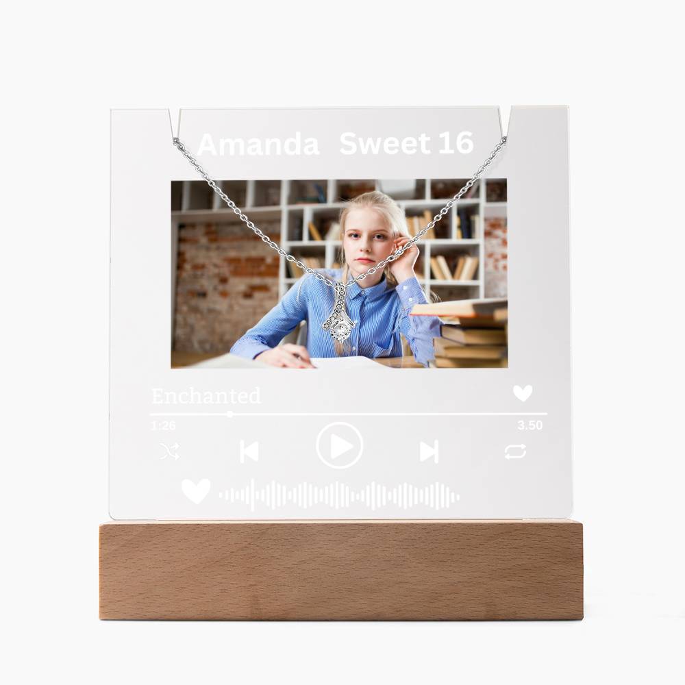 To My Daughter-Personalized  Keepsake  Acrylic and Alluring Necklace 215