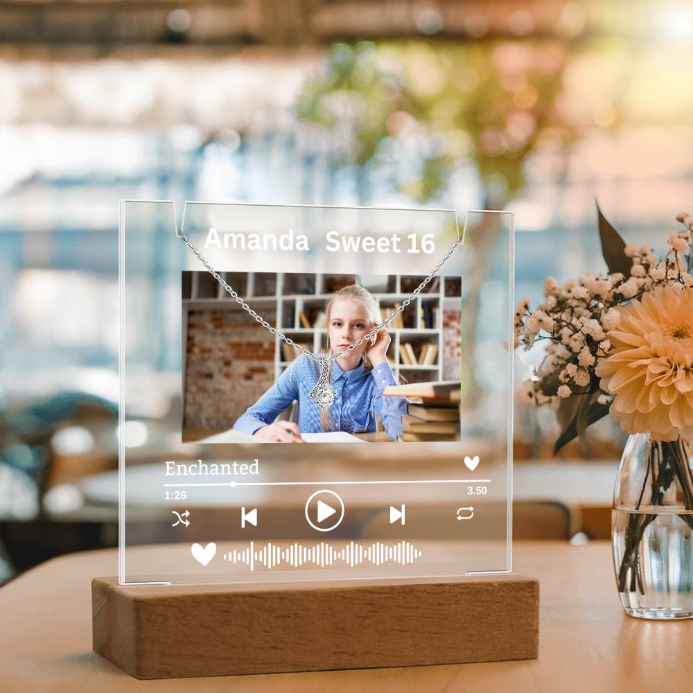 To My Daughter-Personalized  Keepsake  Acrylic and Alluring Necklace 215