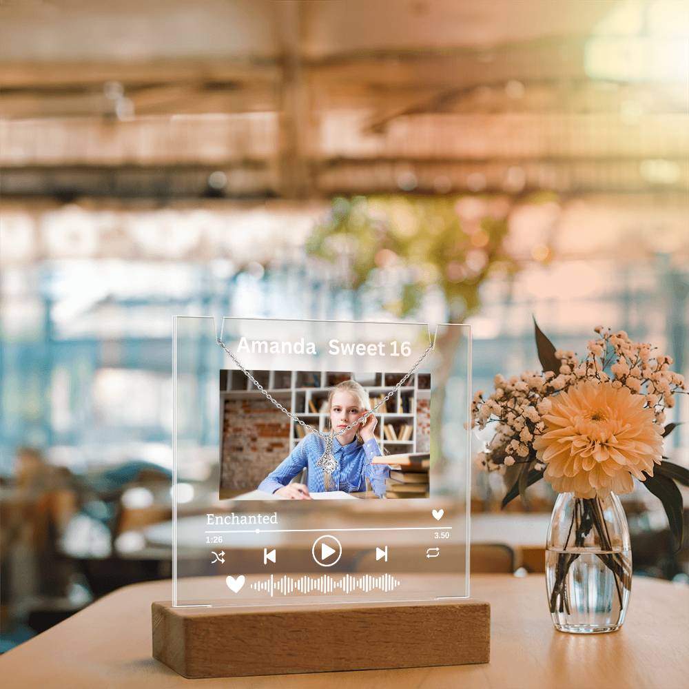 To My Daughter-Personalized  Keepsake  Acrylic and Alluring Necklace 215