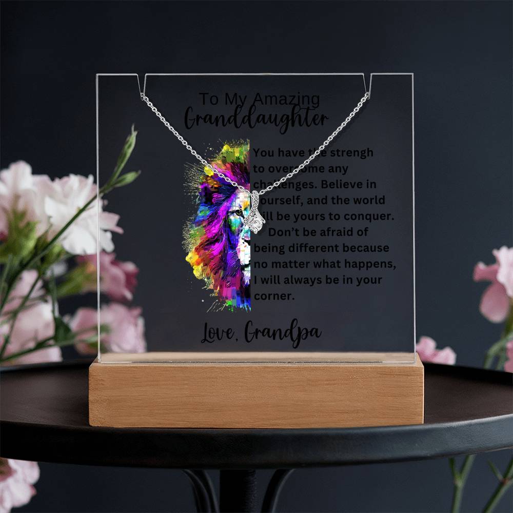 To My Granddaughter-Acrylic and the beautiful Alluring Necklace 78