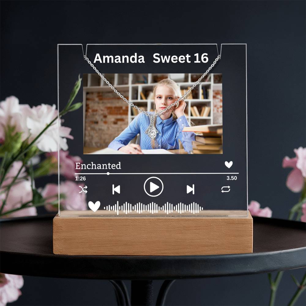 To My Daughter-Personalized  Keepsake  Acrylic and Alluring Necklace 215