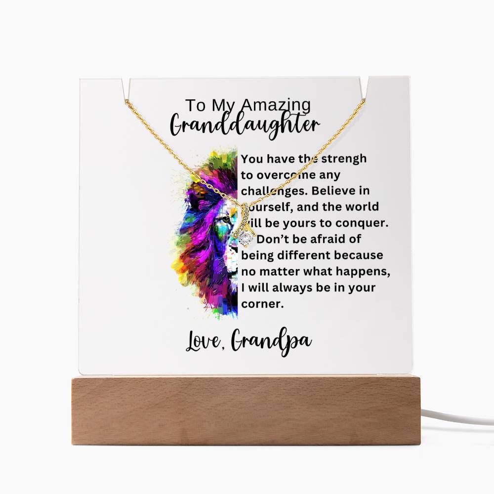 To My Granddaughter-Acrylic and the beautiful Alluring Necklace 78