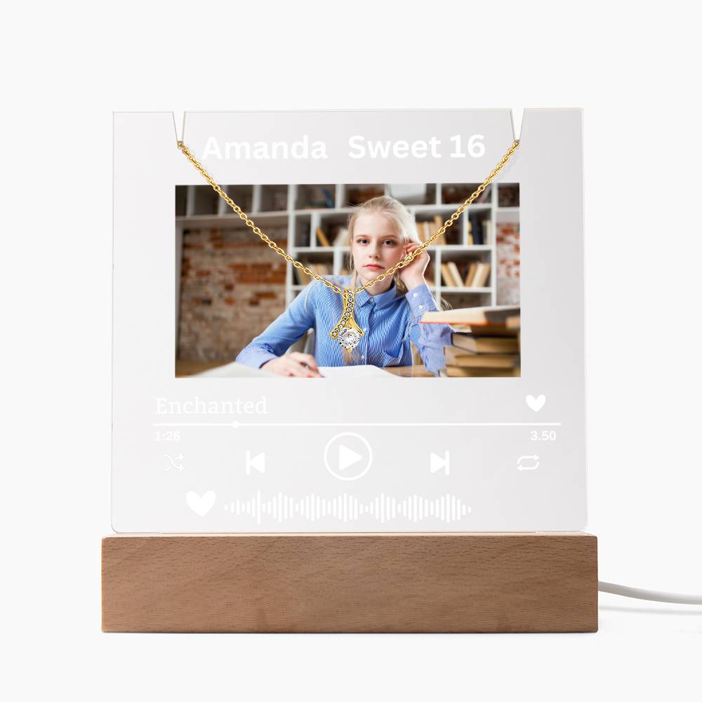 To My Daughter-Personalized  Keepsake  Acrylic and Alluring Necklace 215