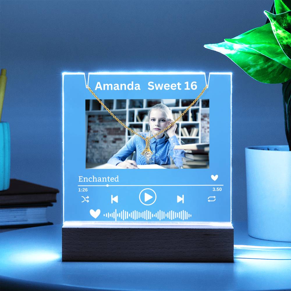 To My Daughter-Personalized  Keepsake  Acrylic and Alluring Necklace 215