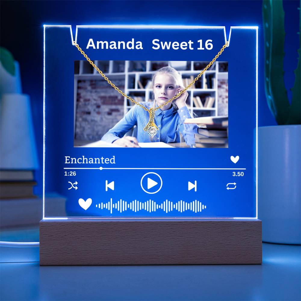 To My Daughter-Personalized  Keepsake  Acrylic and Alluring Necklace 215