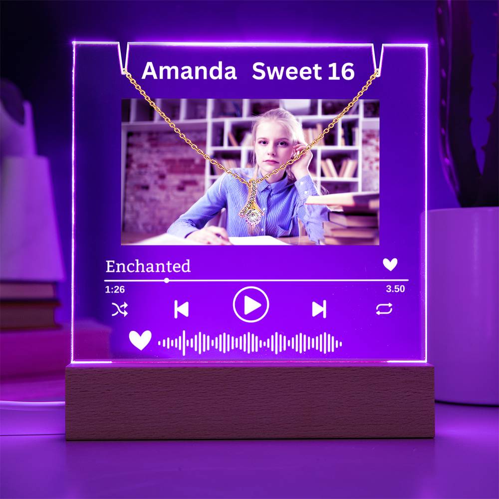 To My Daughter-Personalized  Keepsake  Acrylic and Alluring Necklace 215