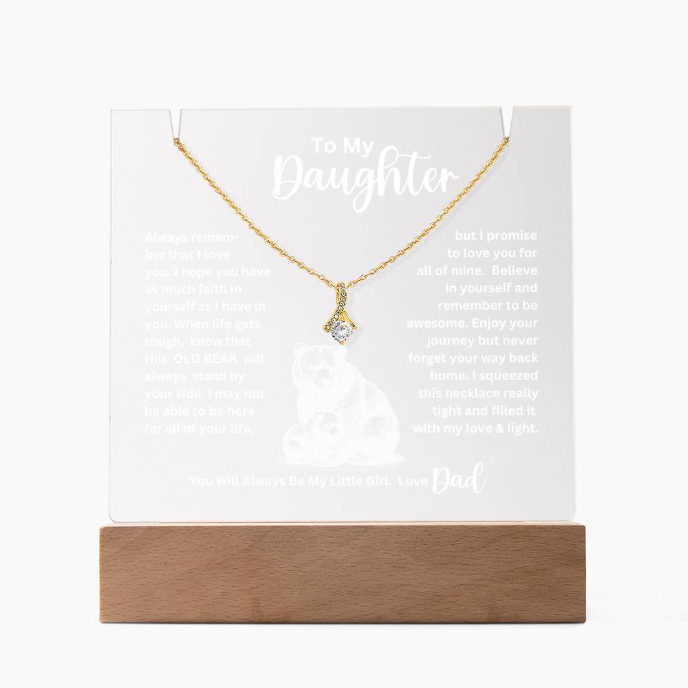 To My Daughter- Personalized  Keepsake  Acrylic and Alluring Necklace 80