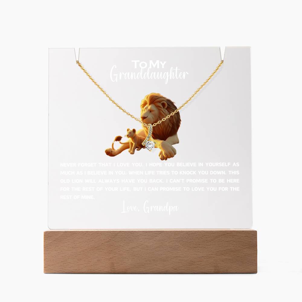 To My Granddaughter-Personalized  Keepsake  Acrylic and Alluring Necklace 86