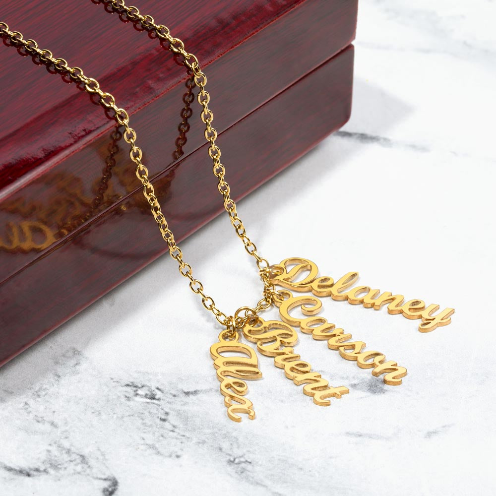Personalized Vertical Name Necklace – Always With You