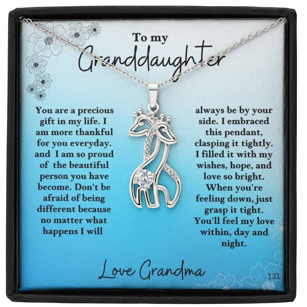 Granddaughter- Charming Giraffe Necklace 131