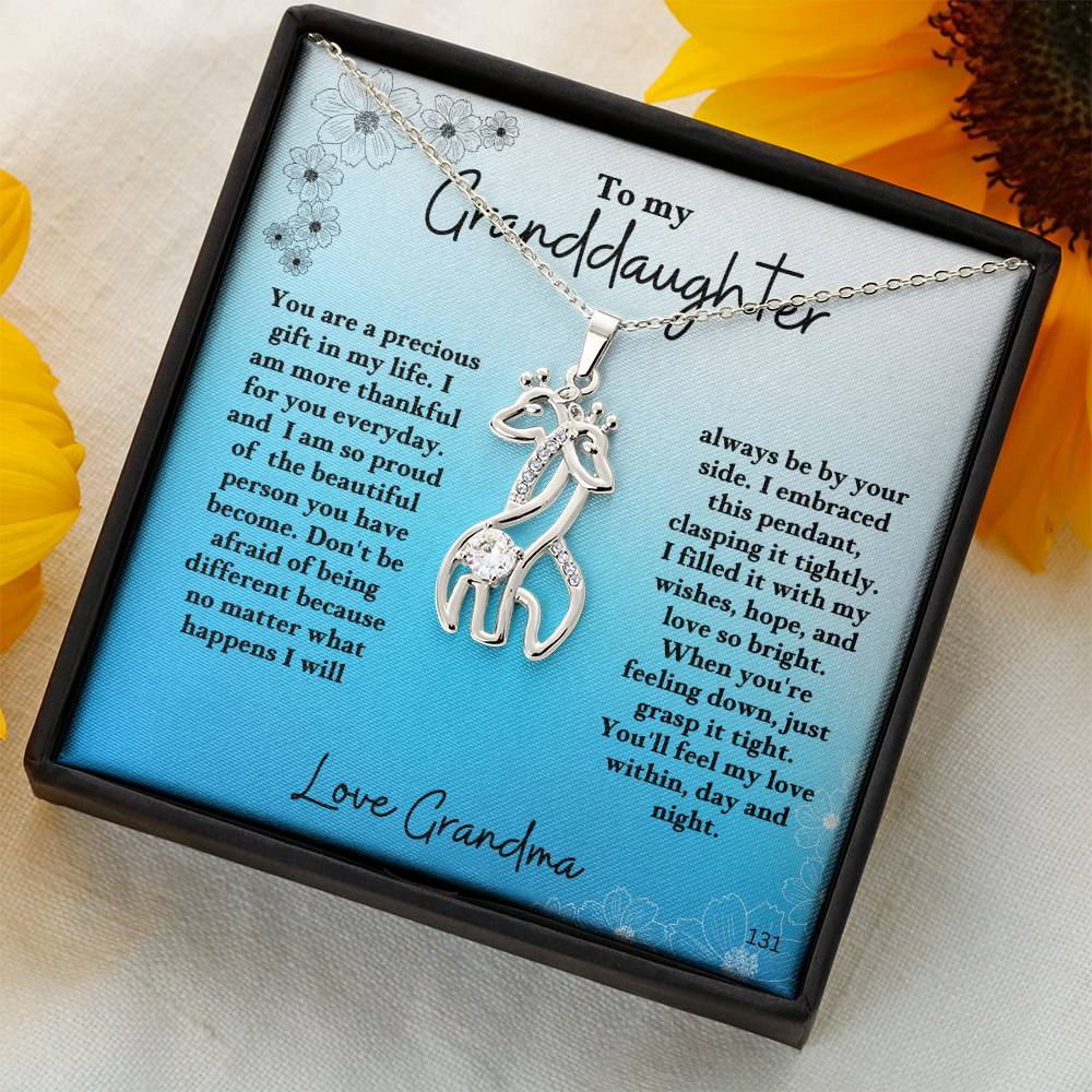 Granddaughter- Charming Giraffe Necklace 131