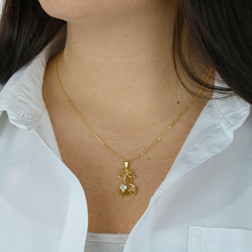 Granddaughter- Charming Giraffe Necklace 131