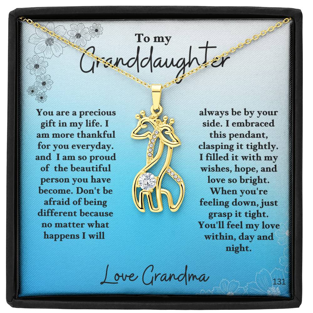 Granddaughter- Charming Giraffe Necklace 131