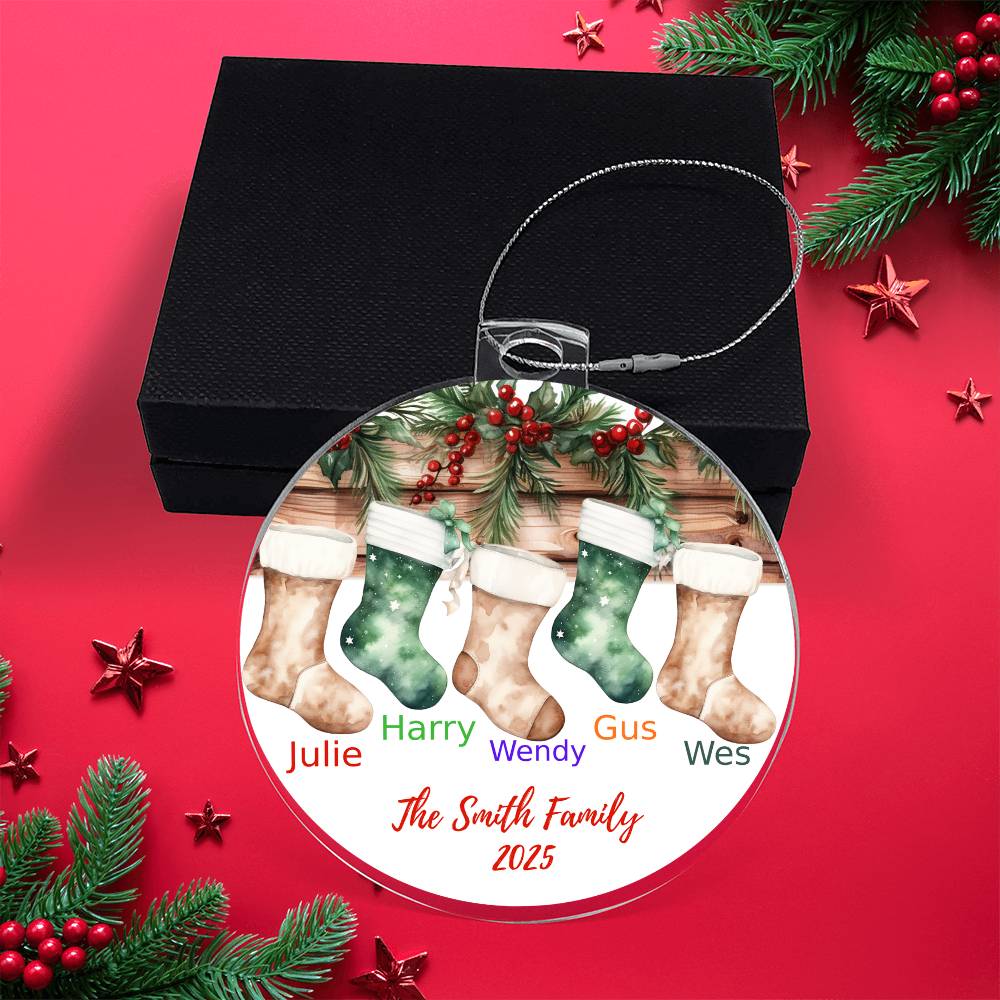 Family Stocking-Personalized Acrylic Ornament (57)