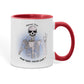 7 Colors Accent Mugs-Personalized Skeleton Coffee Addict Mug