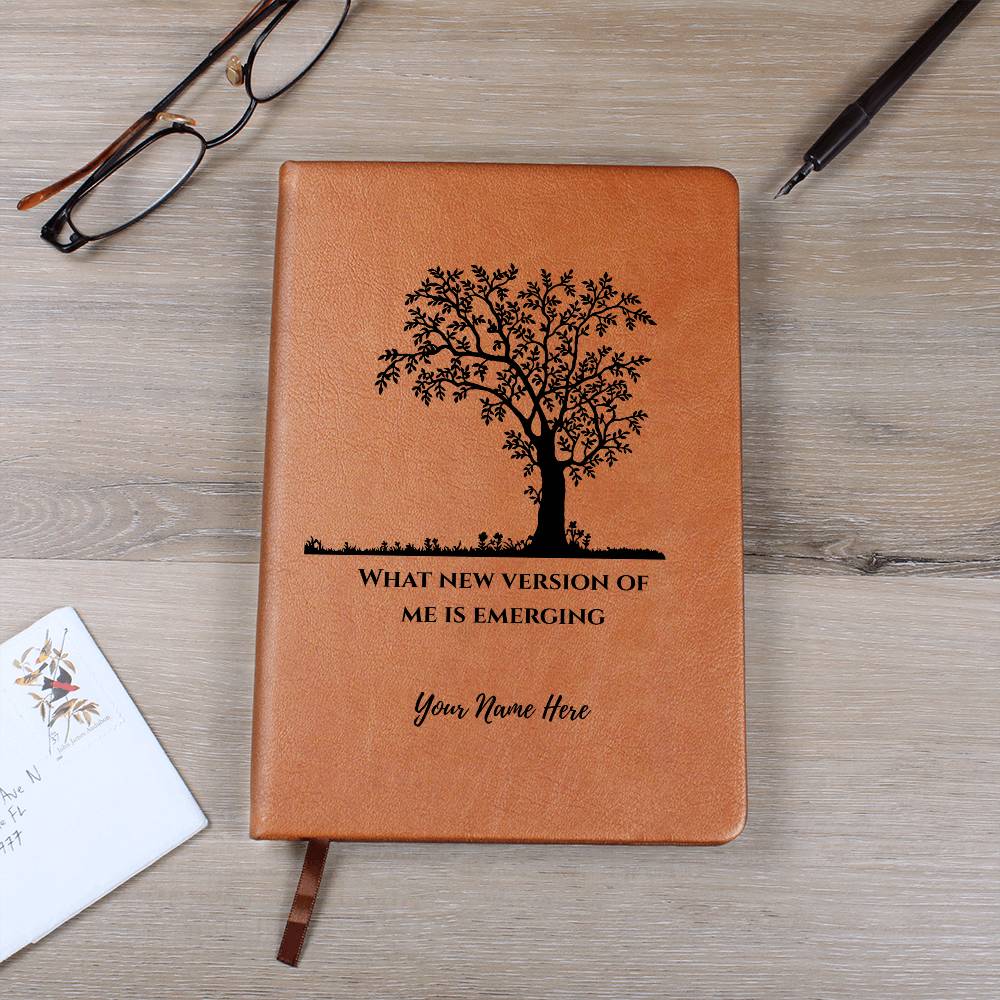 Graphic Leather Journal-Personalized Self Discovery