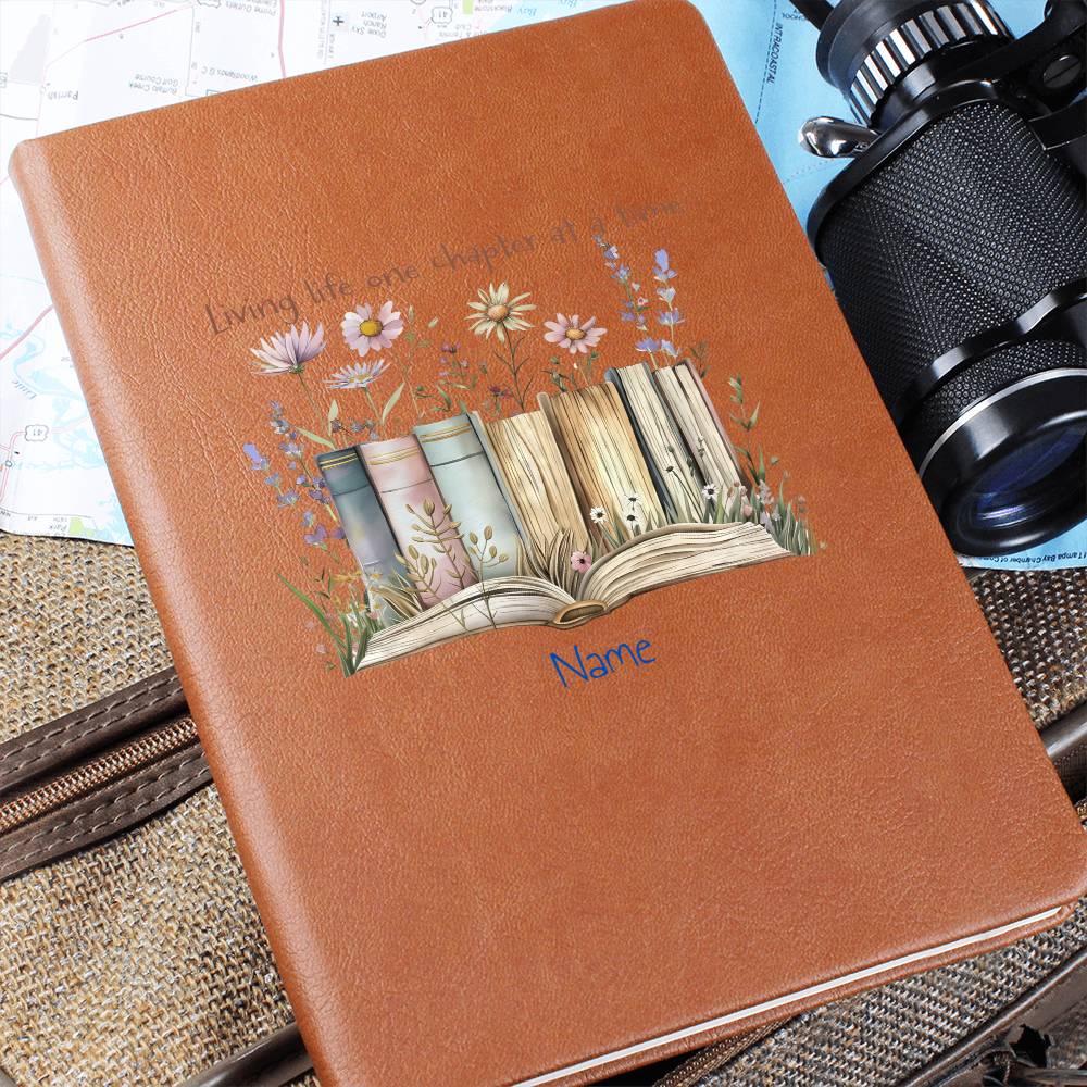 Graphic Leather Journal-Personalized notebook- One Chapter