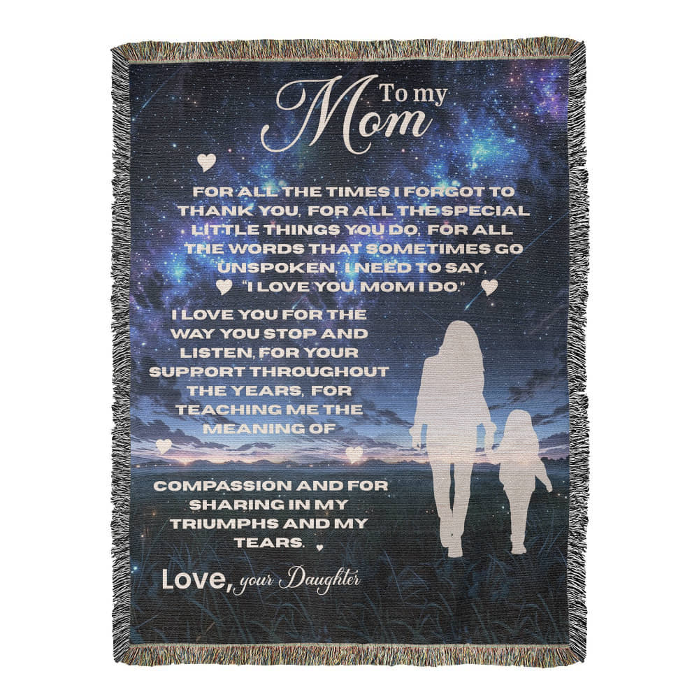 Artwork Heirloom Woven Blanket-To Mom