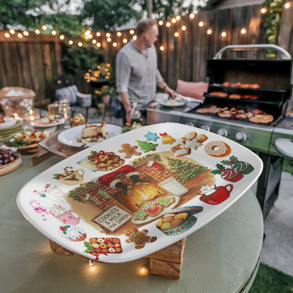 10”x14” Platter-Cookies for Santa Holiday