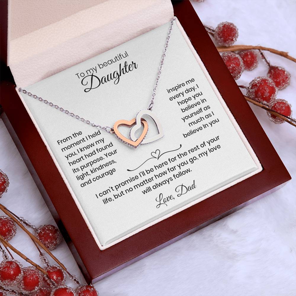 Daughter – Interlocking Heart Necklace  (86)