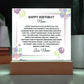 Acrylic Square Plaque-Personalized Sister Birthday