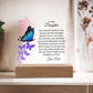 Acrylic Plaque – Dad to Daughter – Butterfly Strength Message