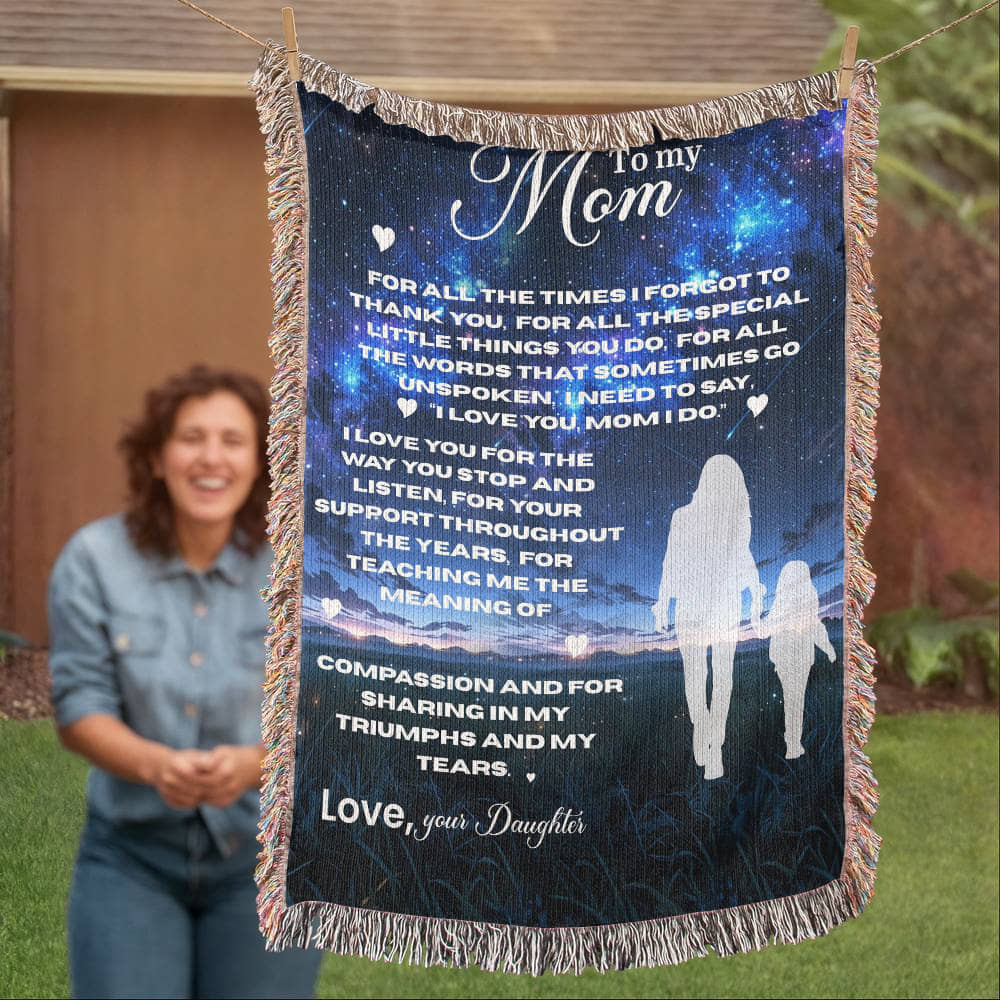 Artwork Heirloom Woven Blanket-To Mom