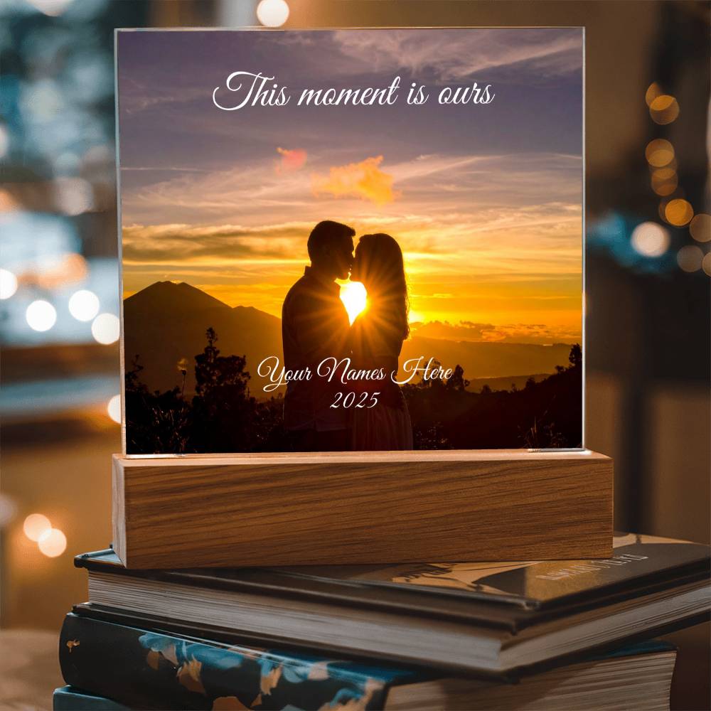 Acrylic Square Plaque-Personalized Couple