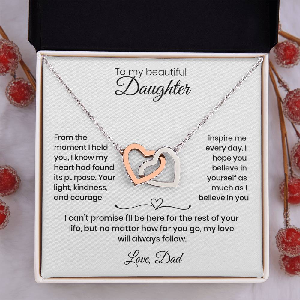 Daughter – Interlocking Heart Necklace  (86)