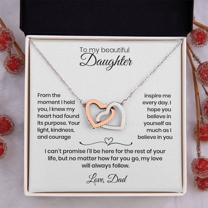 Daughter – Interlocking Heart Necklace  (86)