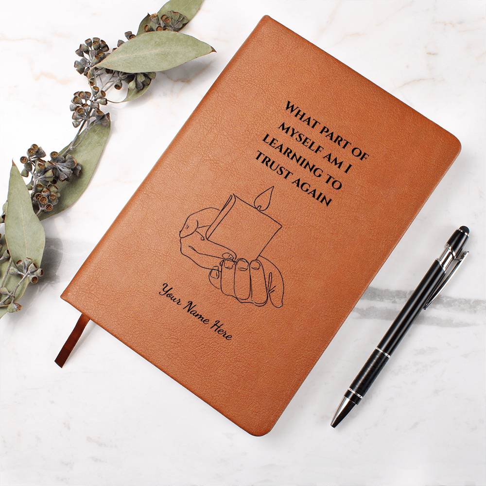 Graphic Leather Journal-Personalized Self Discovery