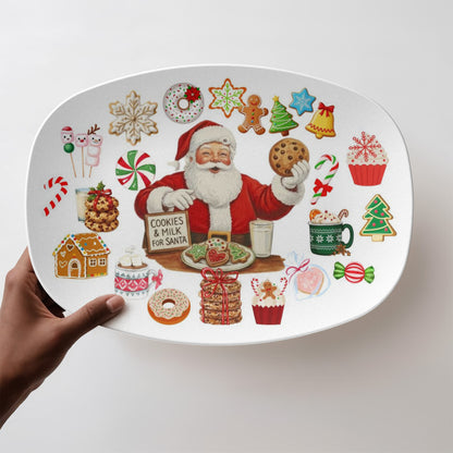 10”x14” Platter-Santa's Treat Holiday