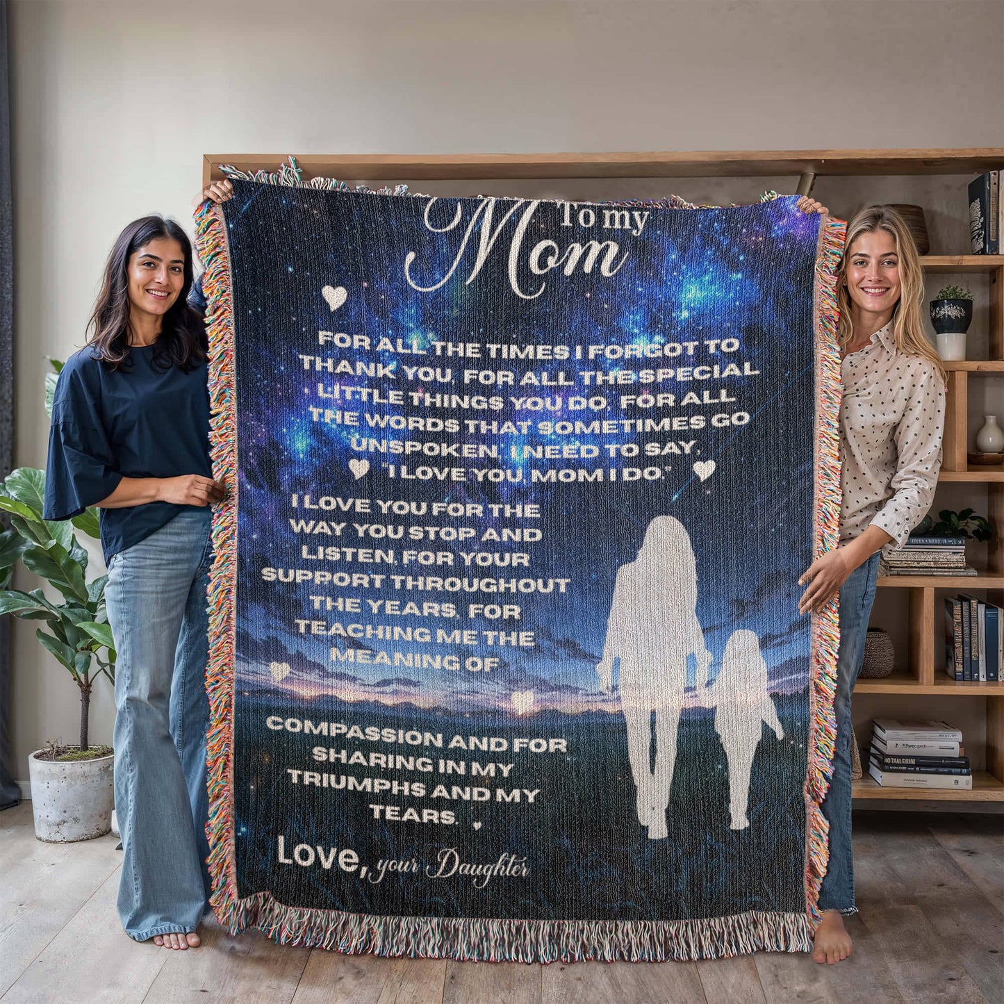 Artwork Heirloom Woven Blanket-To Mom