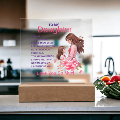 Acrylic Square Plaque-Mother to Daughter  (92)