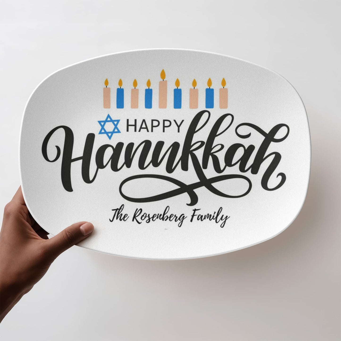 10”x14” Platter-Personalized Hanukkah Holiday
