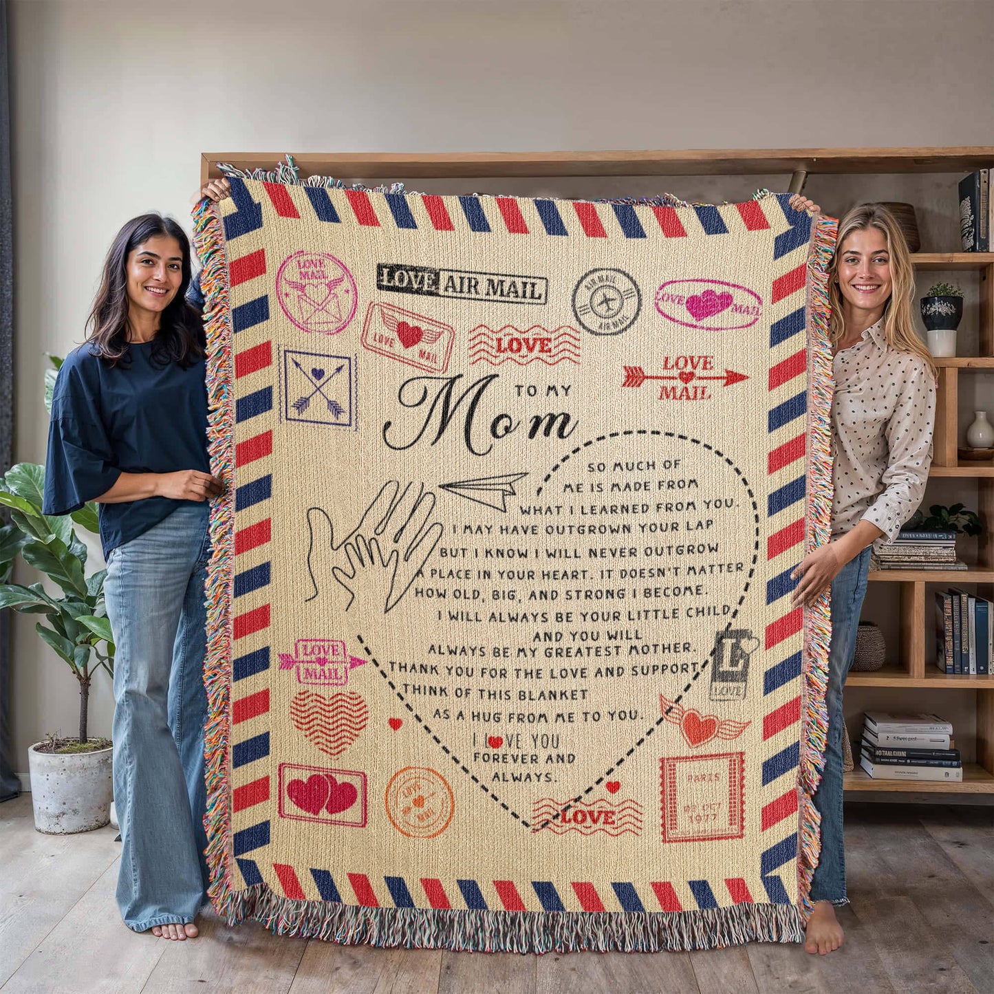 Heirloom Woven Blanket – To Mom – Artwork Gift