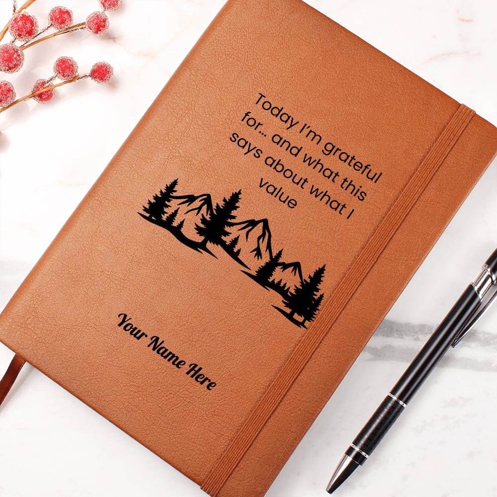 Graphic Leather Journal-Personalized Self Discovery