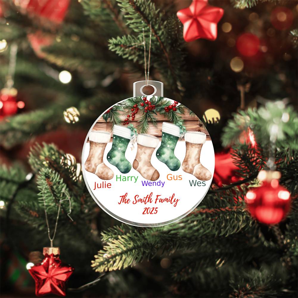 Family Stocking-Personalized Acrylic Ornament (57)