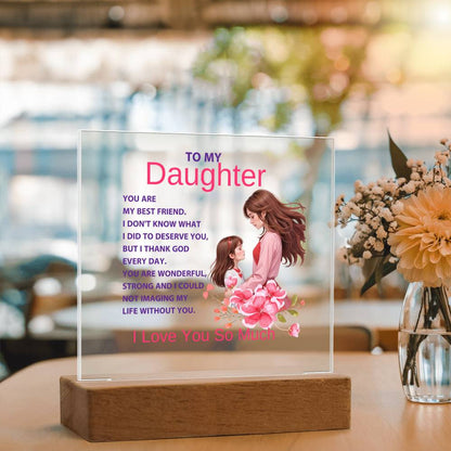 Acrylic Square Plaque-Mother to Daughter  (92)