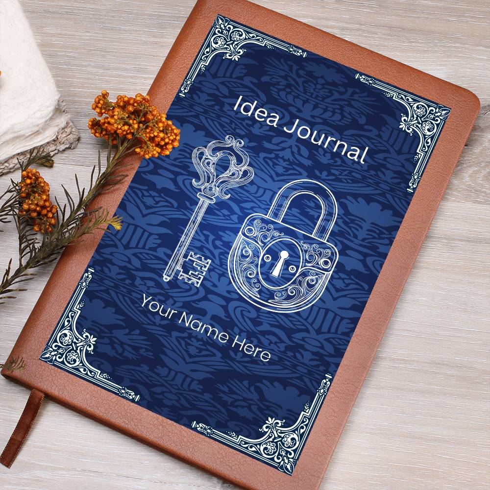 Graphic Leather Personalized Journal for Ideas