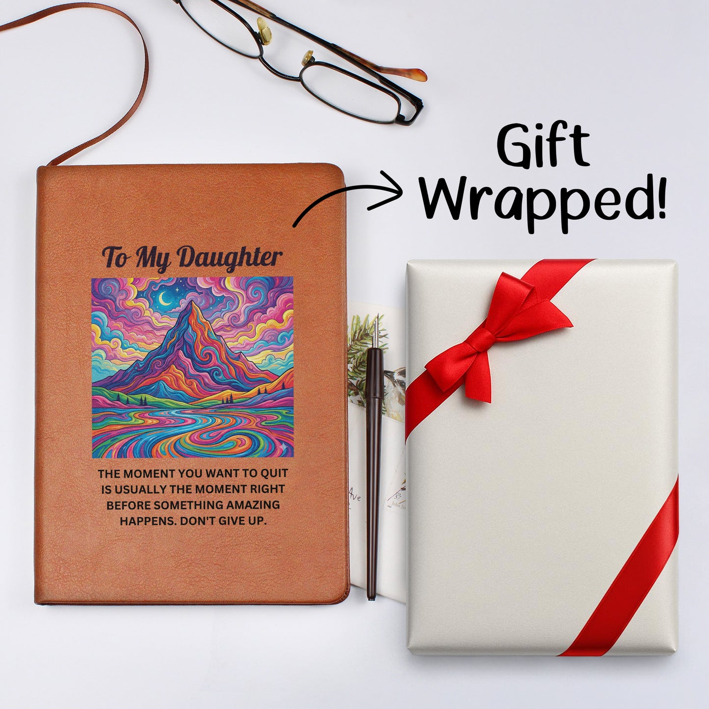 Graphic Journal with Free Gift Wrap-Motivational