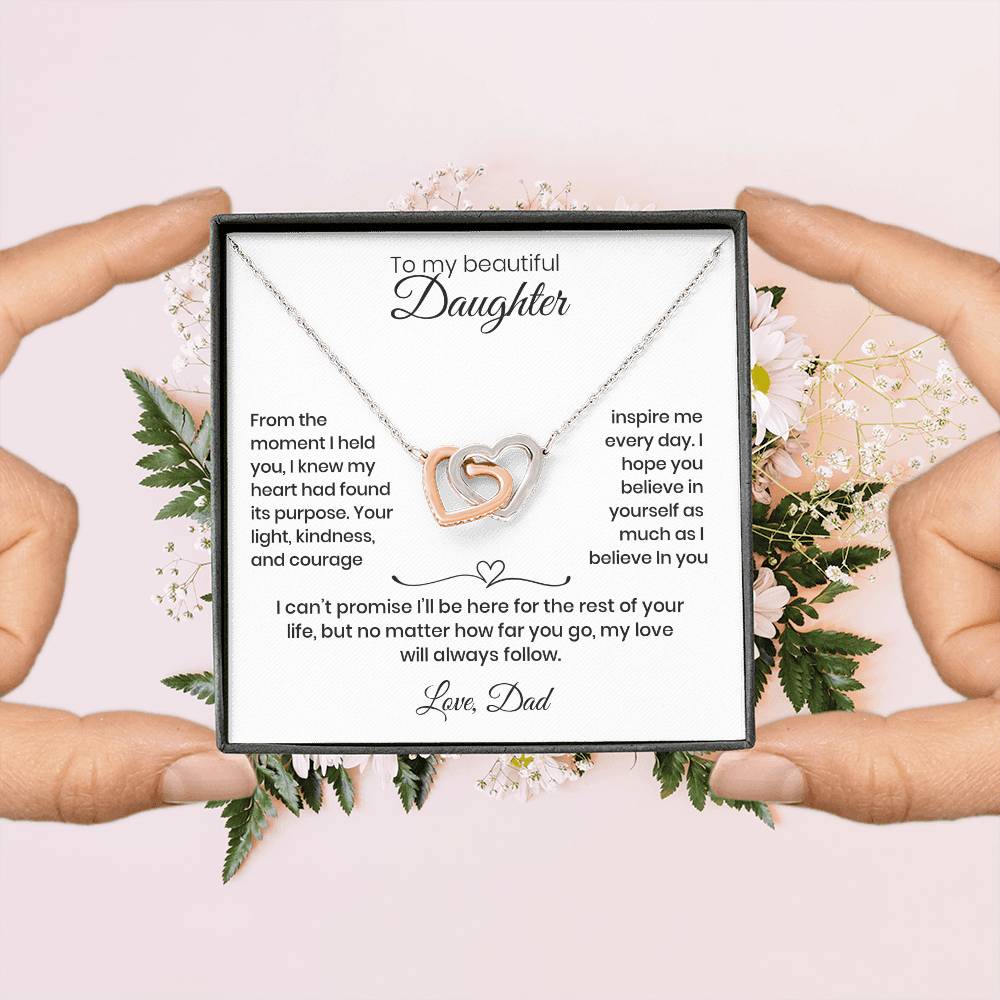 Daughter – Interlocking Heart Necklace  (86)