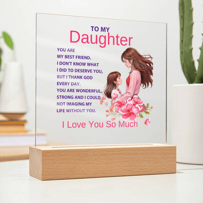 Acrylic Square Plaque-Mother to Daughter  (92)