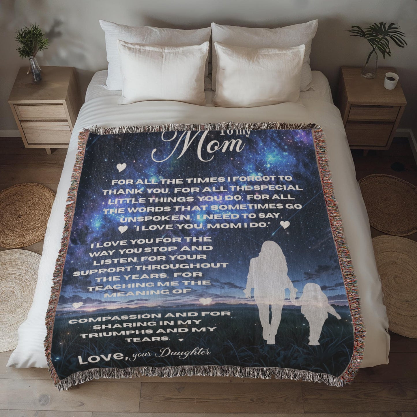 Artwork Heirloom Woven Blanket-To Mom