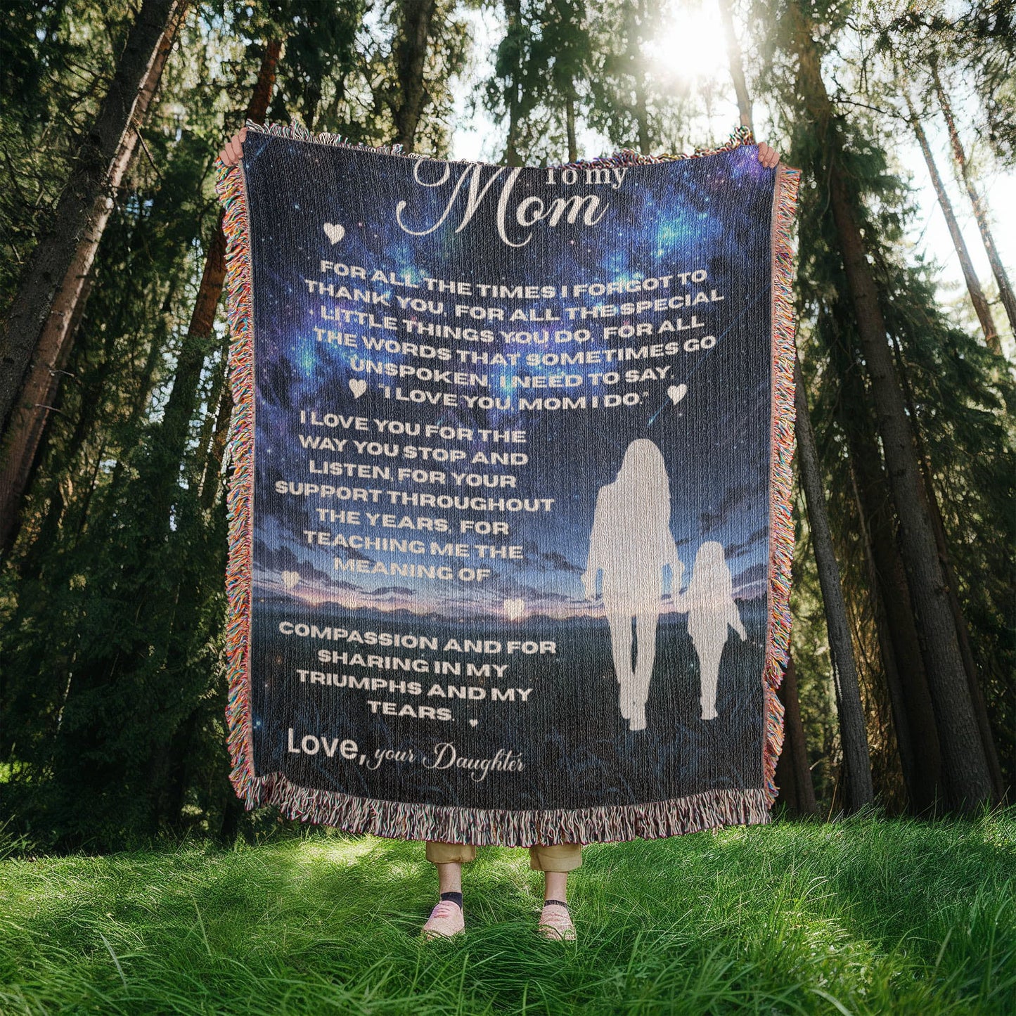 Artwork Heirloom Woven Blanket-To Mom