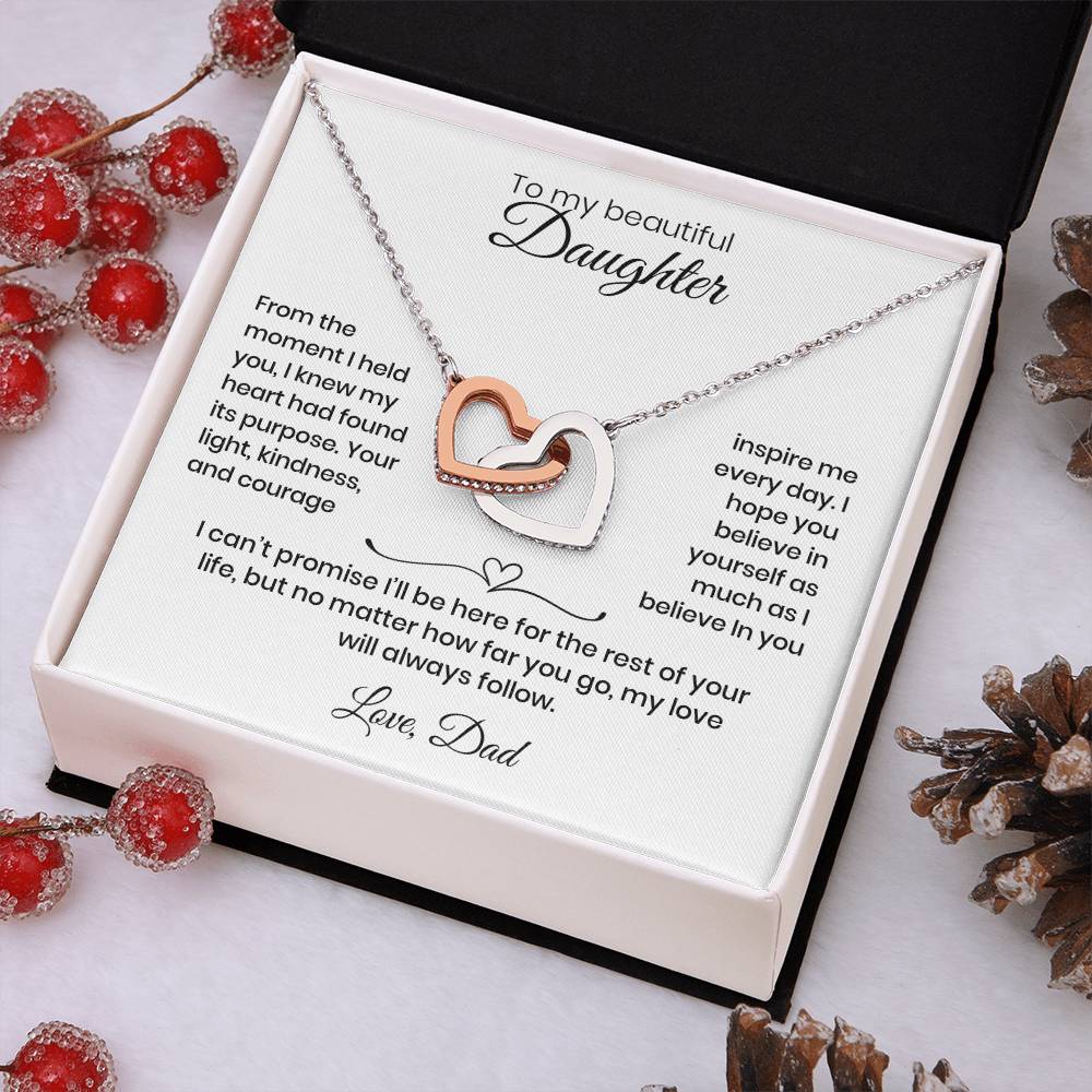 Daughter – Interlocking Heart Necklace  (86)