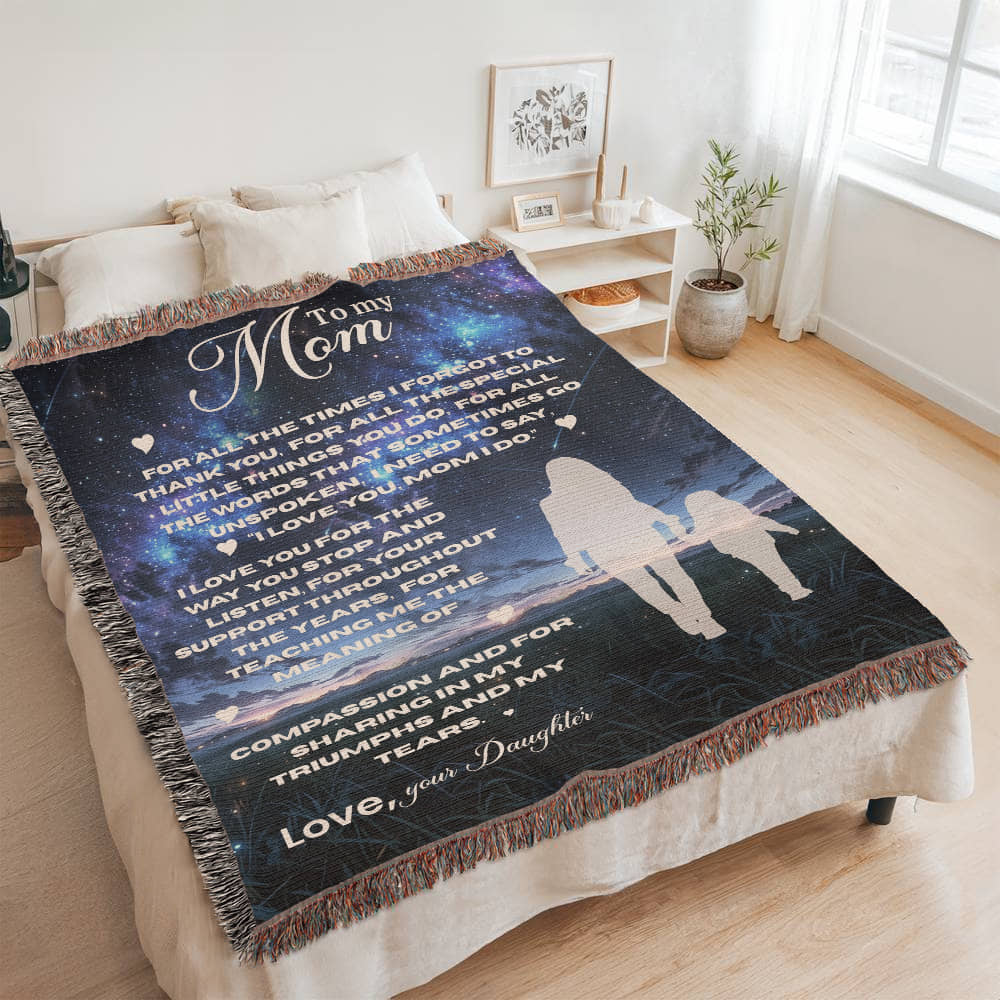 Artwork Heirloom Woven Blanket-To Mom