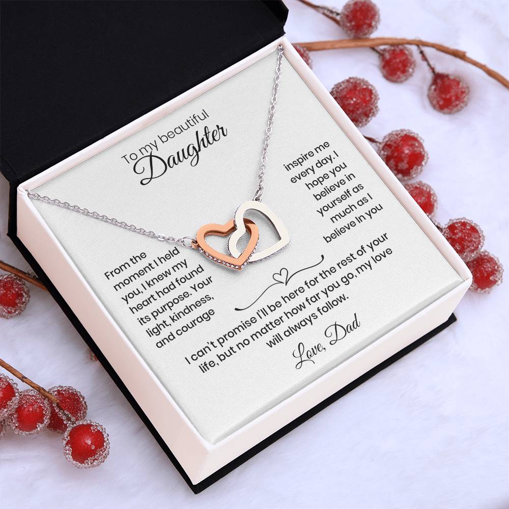 Daughter – Interlocking Heart Necklace  (86)