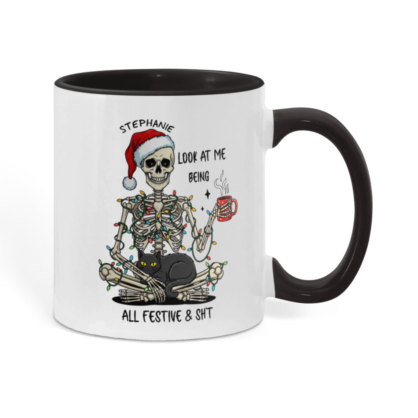 7 Colors Accent Mugs-Personalized Christmas Skeleton (1)