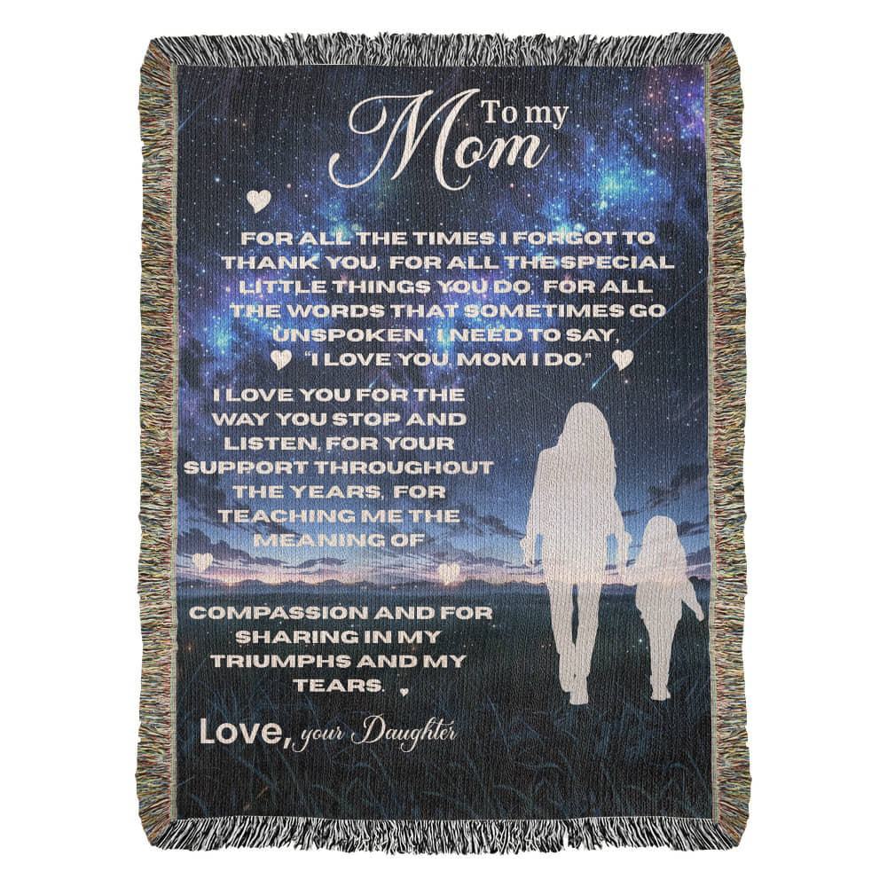 Artwork Heirloom Woven Blanket-To Mom